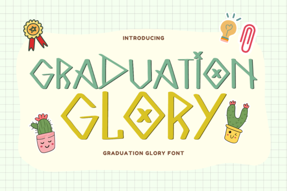 Graduation Glory Font for Handmade Crafts