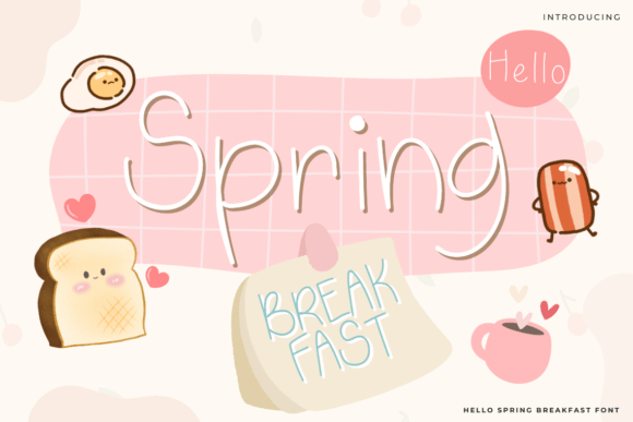 Hello Spring Breakfast Font for Warm Business Branding