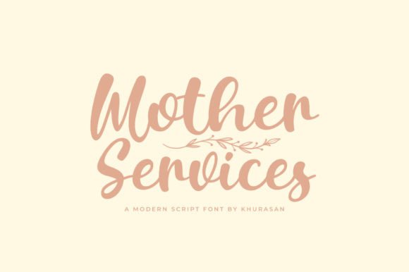 Mother Services: A Modern Script Font for Crafters & Product Makers