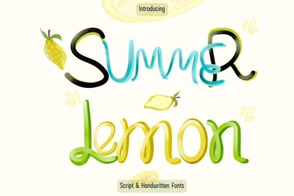 Summer Lemon Font: Bold Handwritten Style for Makers